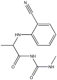 1-{2-[(2-cyanophenyl)amino]propanoyl}-3-methylurea|