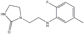 1-{2-[(2-fluoro-5-methylphenyl)amino]ethyl}imidazolidin-2-one,,结构式