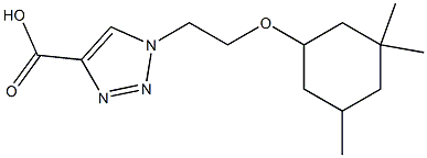 1-{2-[(3,3,5-trimethylcyclohexyl)oxy]ethyl}-1H-1,2,3-triazole-4-carboxylic acid Structure