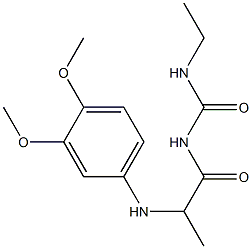 1-{2-[(3,4-dimethoxyphenyl)amino]propanoyl}-3-ethylurea Structure