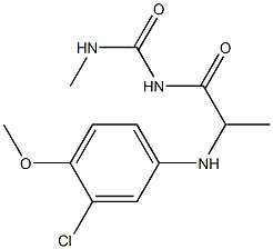 1-{2-[(3-chloro-4-methoxyphenyl)amino]propanoyl}-3-methylurea Structure