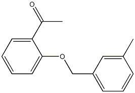 1-{2-[(3-methylphenyl)methoxy]phenyl}ethan-1-one,,结构式