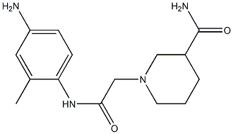 1-{2-[(4-amino-2-methylphenyl)amino]-2-oxoethyl}piperidine-3-carboxamide,,结构式