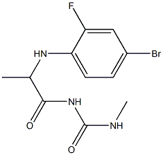 1-{2-[(4-bromo-2-fluorophenyl)amino]propanoyl}-3-methylurea,,结构式