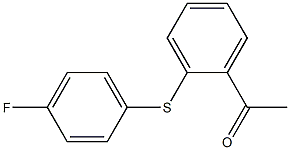 1-{2-[(4-fluorophenyl)sulfanyl]phenyl}ethan-1-one,,结构式