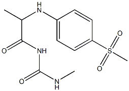 1-{2-[(4-methanesulfonylphenyl)amino]propanoyl}-3-methylurea Structure