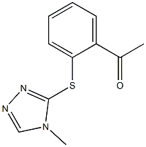 1-{2-[(4-methyl-4H-1,2,4-triazol-3-yl)sulfanyl]phenyl}ethan-1-one,,结构式