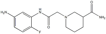 1-{2-[(5-amino-2-fluorophenyl)amino]-2-oxoethyl}piperidine-3-carboxamide,,结构式