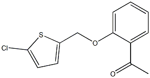 1-{2-[(5-chlorothiophen-2-yl)methoxy]phenyl}ethan-1-one 化学構造式