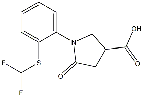 1-{2-[(difluoromethyl)sulfanyl]phenyl}-5-oxopyrrolidine-3-carboxylic acid