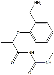 1-{2-[2-(aminomethyl)phenoxy]propanoyl}-3-methylurea Structure