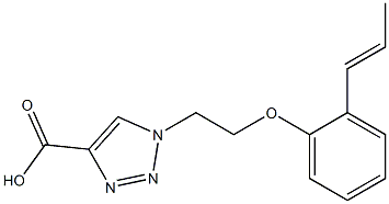1-{2-[2-(prop-1-en-1-yl)phenoxy]ethyl}-1H-1,2,3-triazole-4-carboxylic acid 结构式
