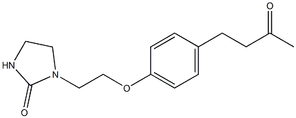 1-{2-[4-(3-oxobutyl)phenoxy]ethyl}imidazolidin-2-one 结构式