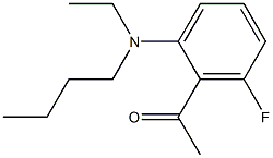 1-{2-[butyl(ethyl)amino]-6-fluorophenyl}ethan-1-one,,结构式