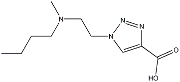 1-{2-[butyl(methyl)amino]ethyl}-1H-1,2,3-triazole-4-carboxylic acid,,结构式