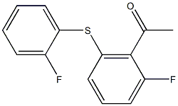 1-{2-fluoro-6-[(2-fluorophenyl)sulfanyl]phenyl}ethan-1-one Struktur