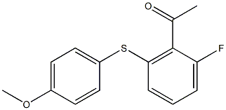 1-{2-fluoro-6-[(4-methoxyphenyl)sulfanyl]phenyl}ethan-1-one Structure