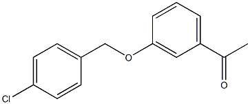 1-{3-[(4-chlorophenyl)methoxy]phenyl}ethan-1-one 化学構造式