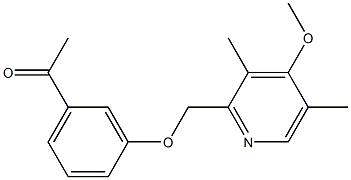 1-{3-[(4-methoxy-3,5-dimethylpyridin-2-yl)methoxy]phenyl}ethan-1-one 化学構造式