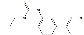 1-{3-[1-(hydroxyimino)ethyl]phenyl}-3-propylurea Struktur