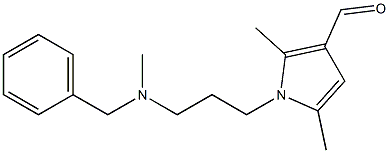 1-{3-[benzyl(methyl)amino]propyl}-2,5-dimethyl-1H-pyrrole-3-carbaldehyde 结构式