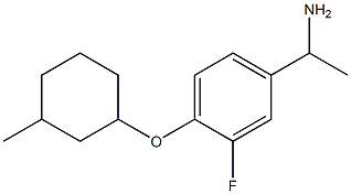 1-{3-fluoro-4-[(3-methylcyclohexyl)oxy]phenyl}ethan-1-amine Structure