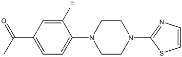 1-{3-fluoro-4-[4-(1,3-thiazol-2-yl)piperazin-1-yl]phenyl}ethan-1-one Structure