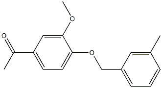 1-{3-methoxy-4-[(3-methylphenyl)methoxy]phenyl}ethan-1-one Structure