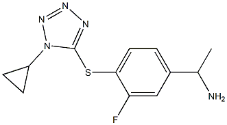  1-{4-[(1-cyclopropyl-1H-1,2,3,4-tetrazol-5-yl)sulfanyl]-3-fluorophenyl}ethan-1-amine