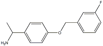 1-{4-[(3-fluorobenzyl)oxy]phenyl}ethanamine 结构式
