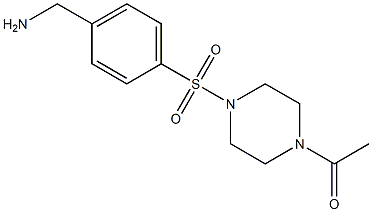 1-{4-[(4-acetylpiperazin-1-yl)sulfonyl]phenyl}methanamine Structure