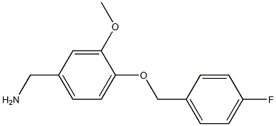 1-{4-[(4-fluorobenzyl)oxy]-3-methoxyphenyl}methanamine Structure