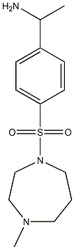 1-{4-[(4-methyl-1,4-diazepane-1-)sulfonyl]phenyl}ethan-1-amine Struktur