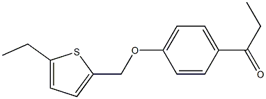 1-{4-[(5-ethylthiophen-2-yl)methoxy]phenyl}propan-1-one,,结构式