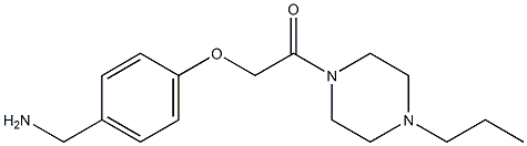 1-{4-[2-oxo-2-(4-propylpiperazin-1-yl)ethoxy]phenyl}methanamine Struktur