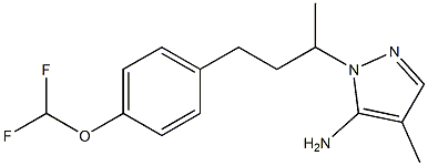 1-{4-[4-(difluoromethoxy)phenyl]butan-2-yl}-4-methyl-1H-pyrazol-5-amine Struktur