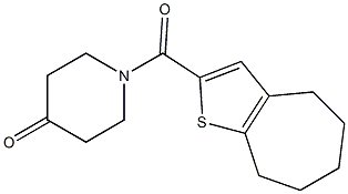 1-{4H,5H,6H,7H,8H-cyclohepta[b]thiophen-2-ylcarbonyl}piperidin-4-one Struktur