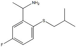 1-{5-fluoro-2-[(2-methylpropyl)sulfanyl]phenyl}ethan-1-amine 化学構造式