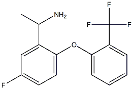 1-{5-fluoro-2-[2-(trifluoromethyl)phenoxy]phenyl}ethan-1-amine Struktur