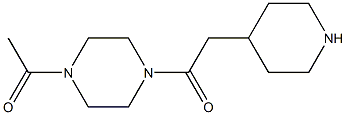 1-acetyl-4-(piperidin-4-ylacetyl)piperazine Structure