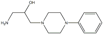 1-amino-3-(4-phenylpiperazin-1-yl)propan-2-ol 化学構造式