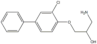 1-amino-3-[(3-chloro-1,1'-biphenyl-4-yl)oxy]propan-2-ol 结构式