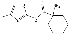 1-amino-N-(4-methyl-1,3-thiazol-2-yl)cyclohexanecarboxamide Struktur