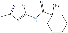 1-amino-N-(4-methyl-1,3-thiazol-2-yl)cyclohexanecarboxamide,,结构式