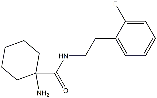 1-amino-N-[2-(2-fluorophenyl)ethyl]cyclohexanecarboxamide,,结构式