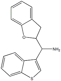 1-benzothiophen-3-yl(2,3-dihydro-1-benzofuran-2-yl)methanamine,,结构式