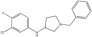 1-benzyl-N-(3-chloro-4-fluorophenyl)pyrrolidin-3-amine,,结构式
