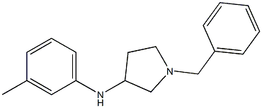 1-benzyl-N-(3-methylphenyl)pyrrolidin-3-amine,,结构式