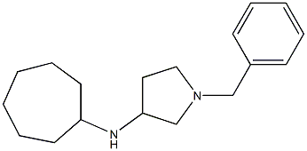 1-benzyl-N-cycloheptylpyrrolidin-3-amine Structure