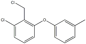 1-chloro-2-(chloromethyl)-3-(3-methylphenoxy)benzene,,结构式